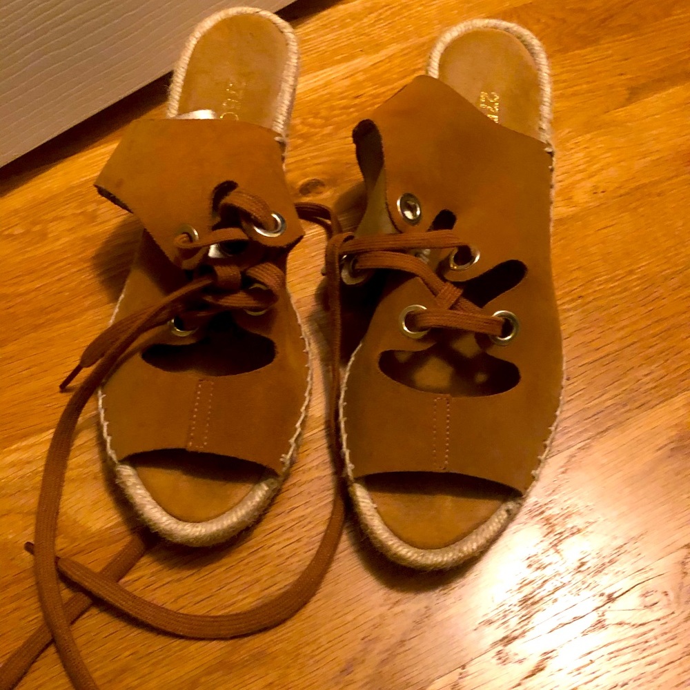275 Central espadrille brown Lace up